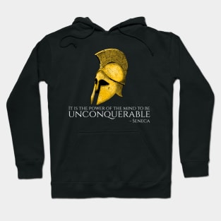 Seneca Stoic Philosophy Quote Be Unconquerable Motivational Hoodie